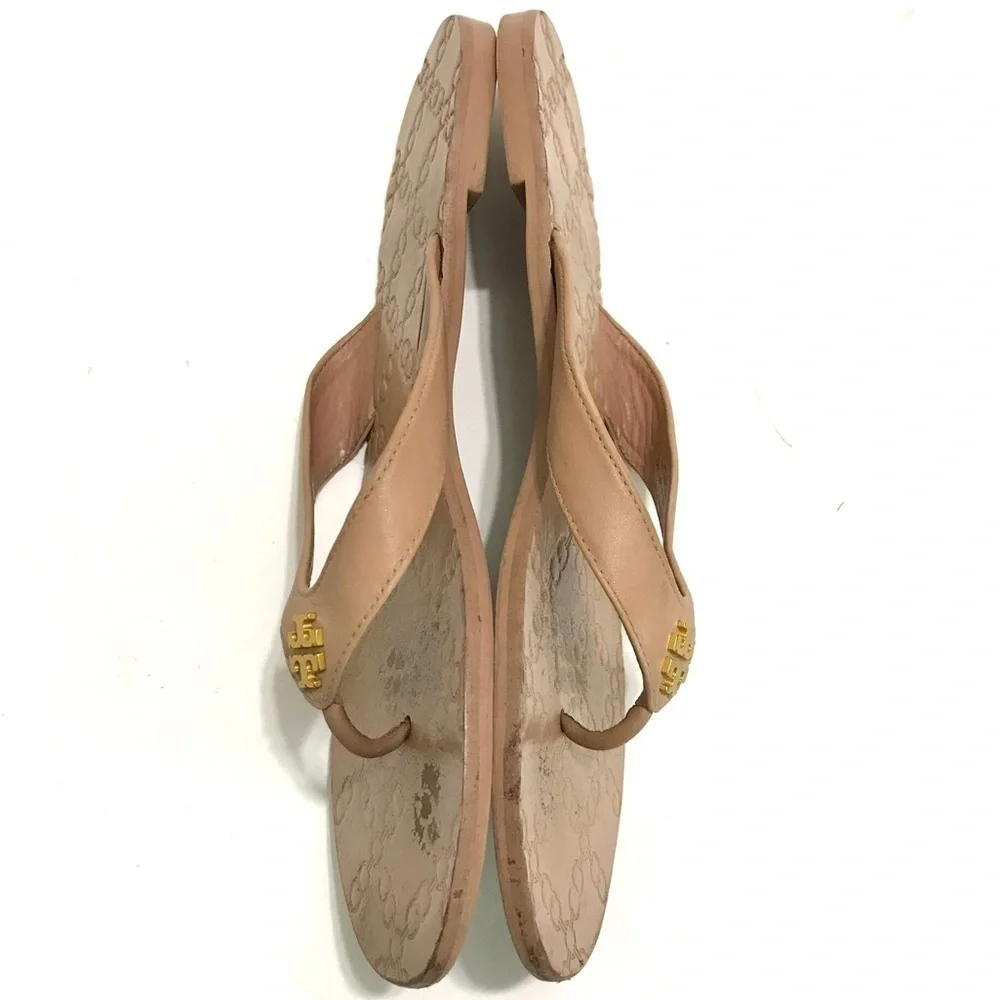 Tory Burch Leather Monroe Sandals in Blush Tan Size 9.5